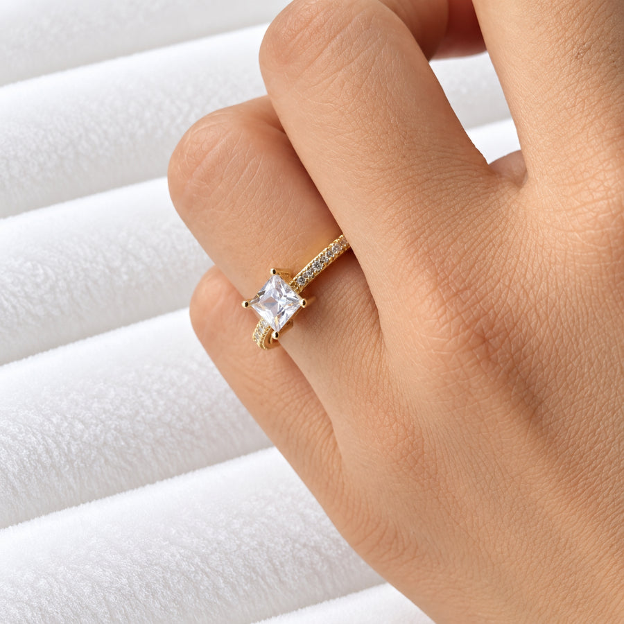Anillo Promesa Para Dama Ajustable En Cajita