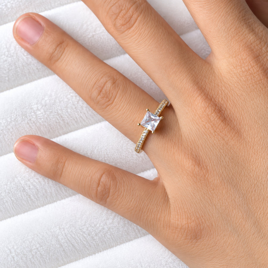 Anillo Promesa Para Dama Ajustable En Cajita