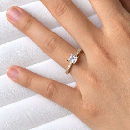 Anillo Promesa Para Dama Ajustable En Cajita