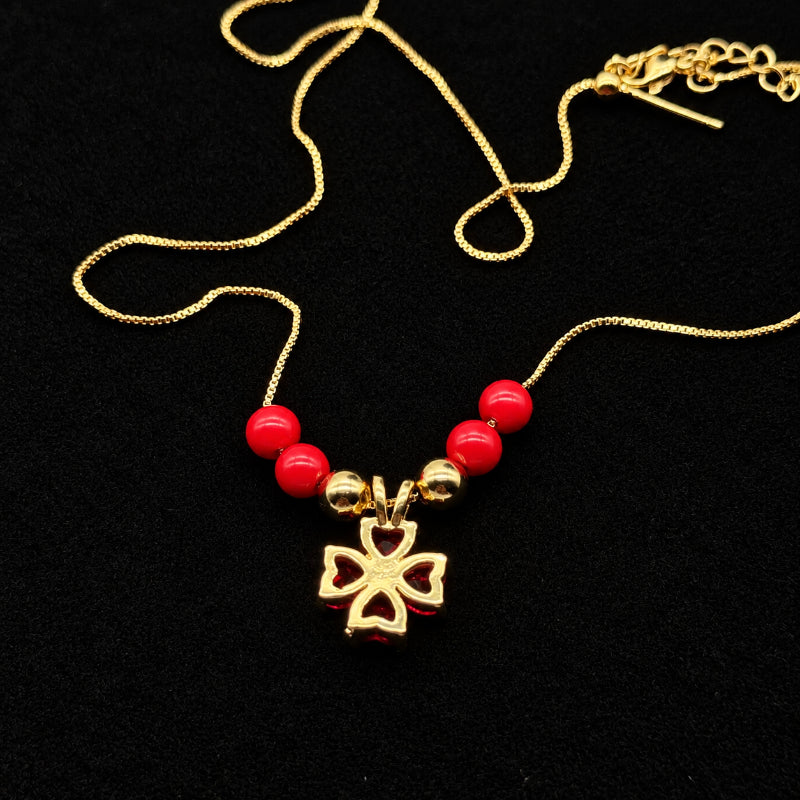 Collar Premium Trebol De Corazones