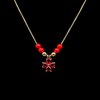 Collar Premium Trebol De Corazones