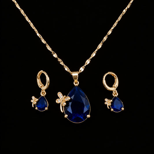 Set Premium Lagrimas De Amor De Cadena y Aritos