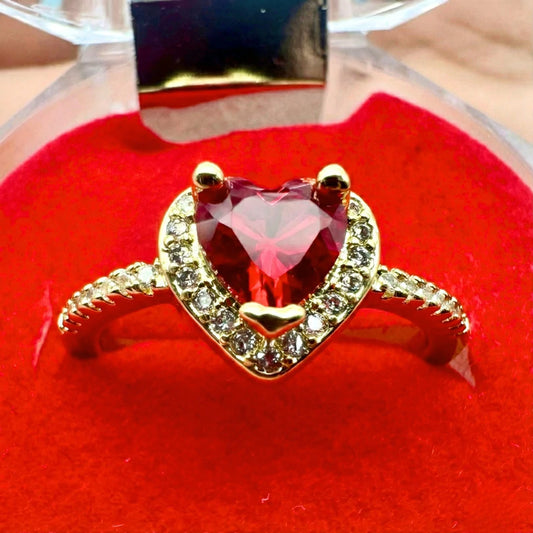 Anillo De Corazón Rojo 2