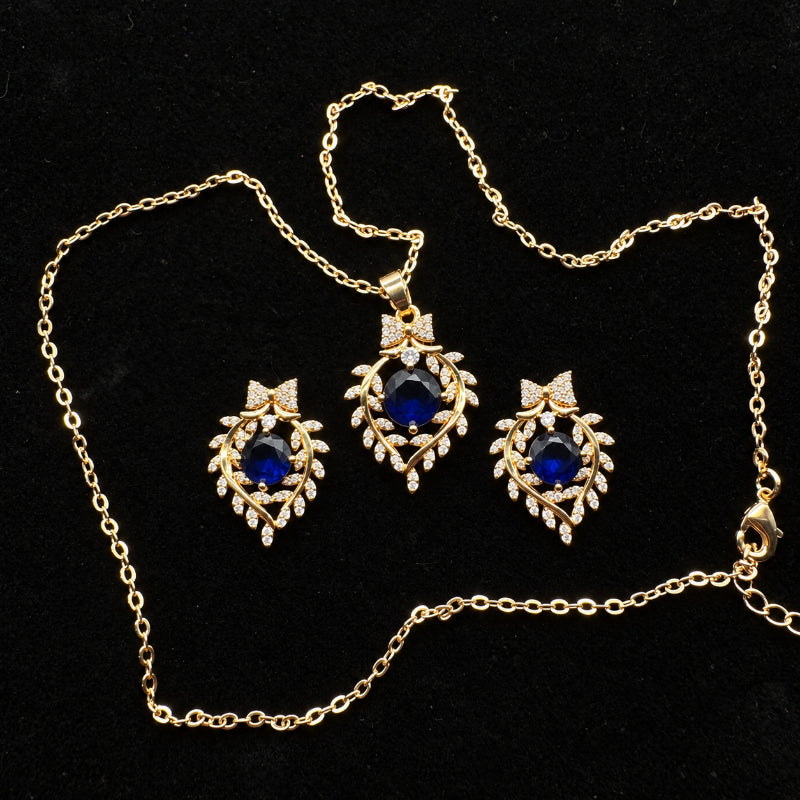 Set Premium Laureles De La Realeza De Cadena y Aritos