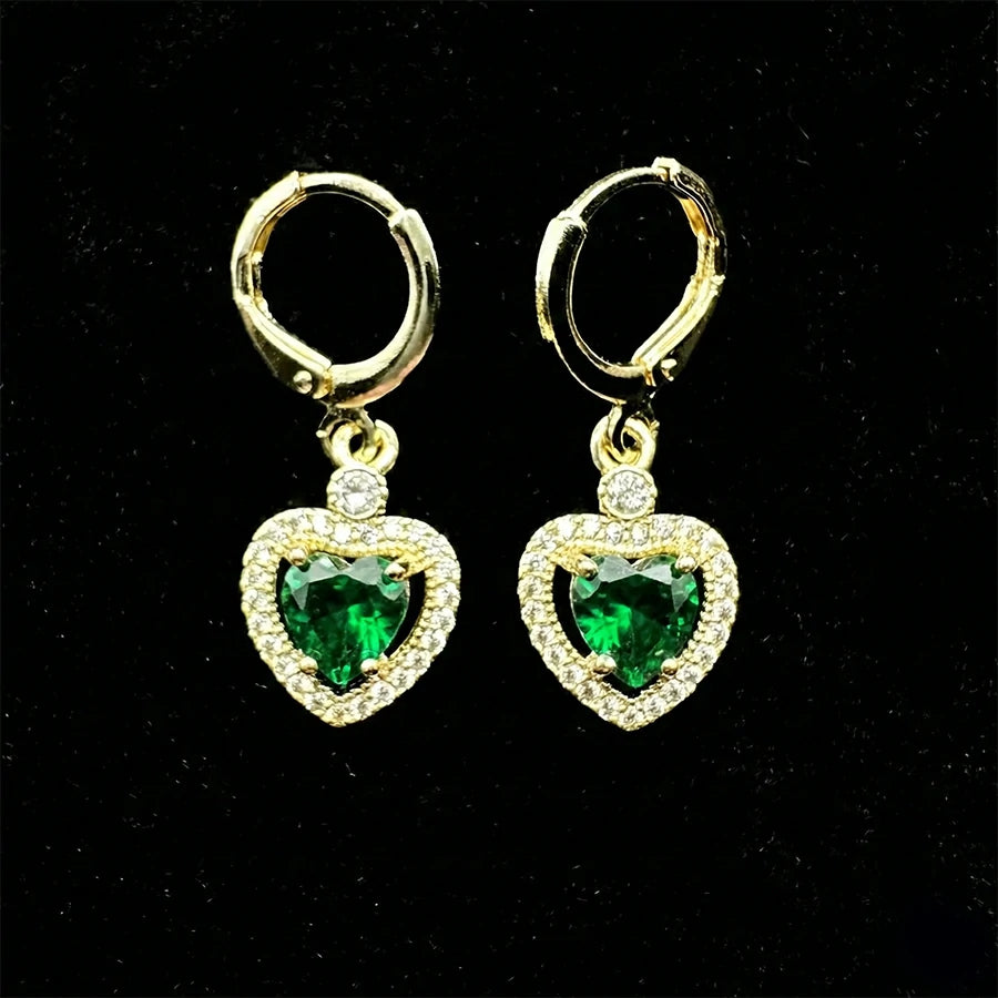 Set Premium De Corazones Cadena y Aritos