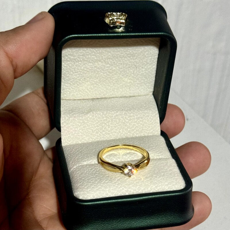 Anillo Promesa Para Dama En Cajita De Terciopelo