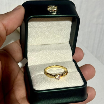 Anillo Promesa Para Dama En Cajita De Terciopelo