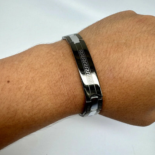 Brazalete De Acero Inoxidable Para Hombres