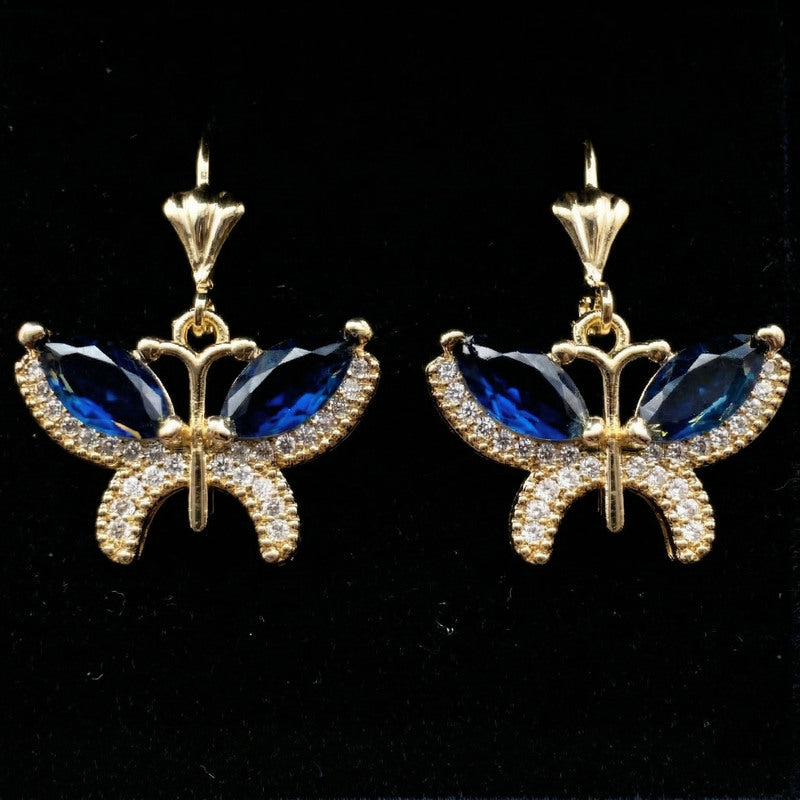 Set Premium Mariposas Del Mar Cadena y Aritos
