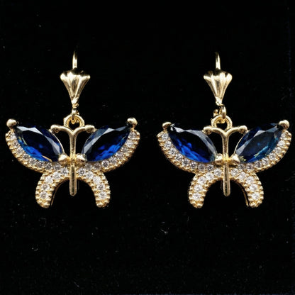 Set Premium Mariposas Del Mar Cadena y Aritos