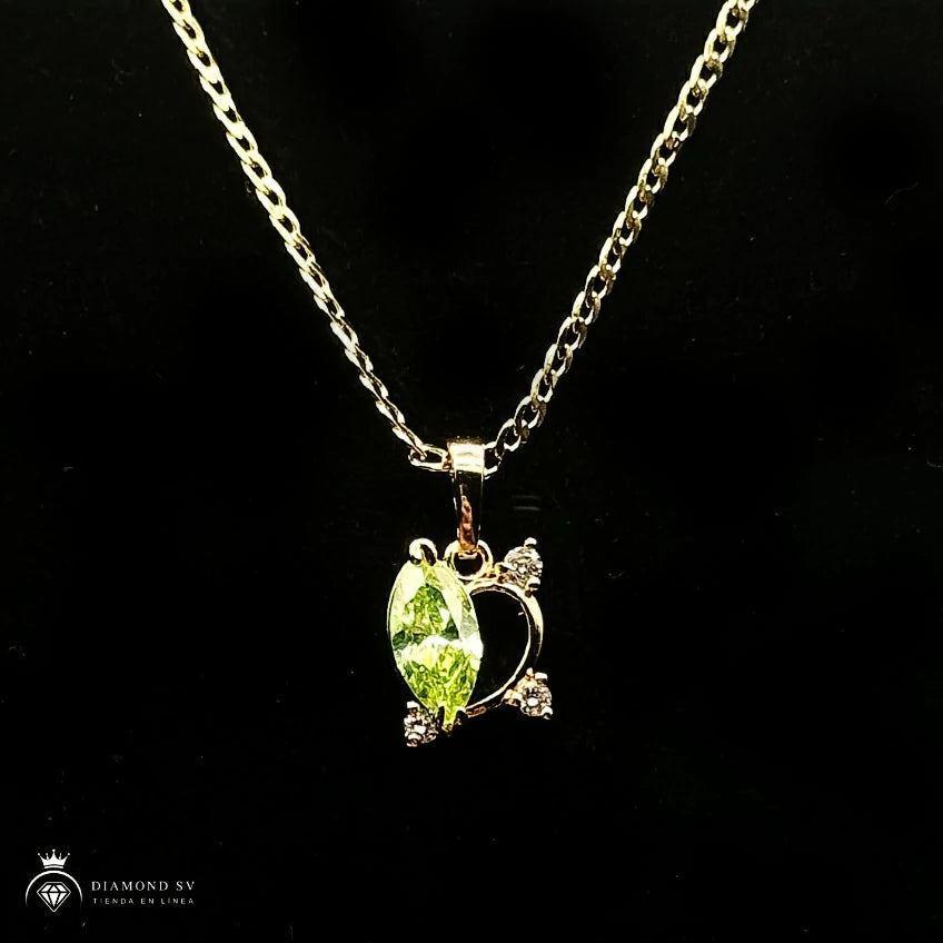 Hermosa Cadena Corazón Del Bosque En Cajita 🎁