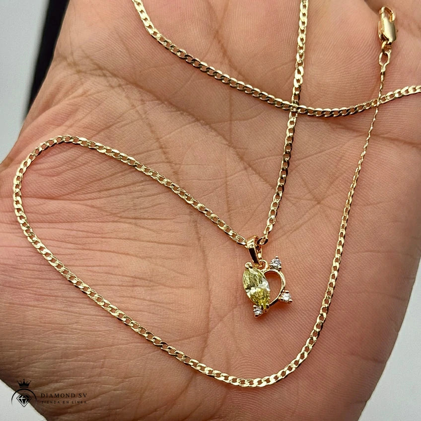 Hermosa Cadena Corazón Del Bosque En Cajita 🎁