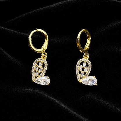 Set Premium Corazón De Amor Cadena y Aritos