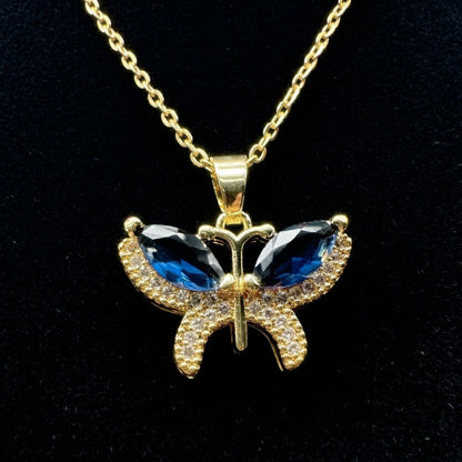 Set Premium Mariposas Del Mar Cadena y Aritos